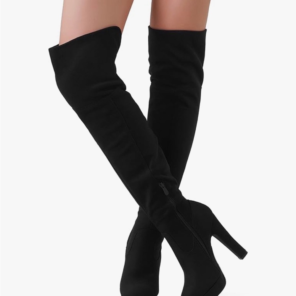 Dream Pairs Elegant Black Over-the-Knee Boots